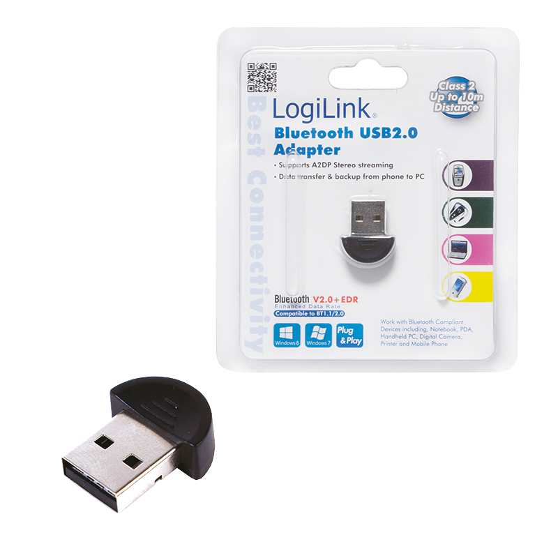 Adaptador USB a Bluetooth V4.0 EDR Class1 Micro CSR Chip LogiLink BT0015 