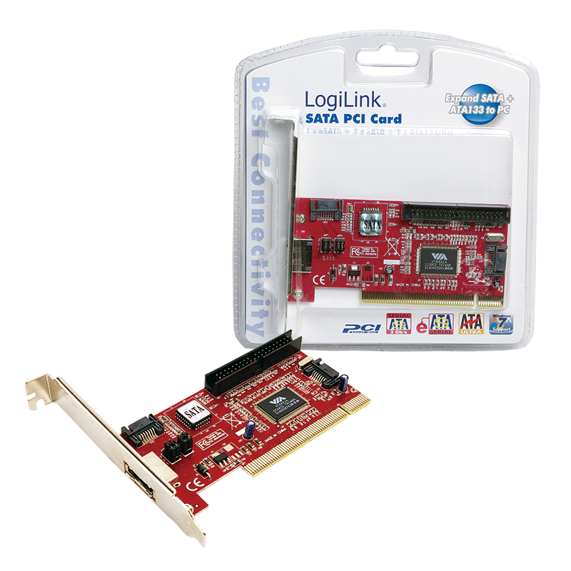 LogiLink :: Produkt PCI Schnittstellenkarte E-SATA / SATA + IDE 1x |27. ...